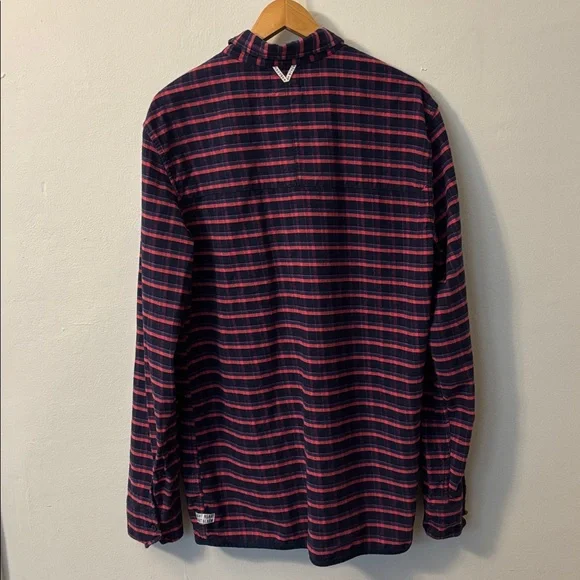 Scotch & Soda Navy and Red Plaid Shirt Size XXL - Picture 2 of 9